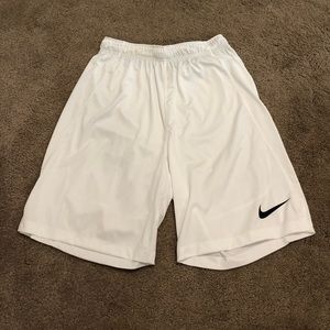 Nike football shorts white